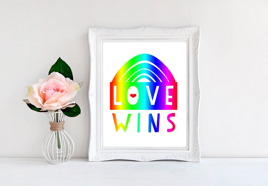 Love Wins (Rainbow) - 8"x10" Wall Print - MoonlightMakers