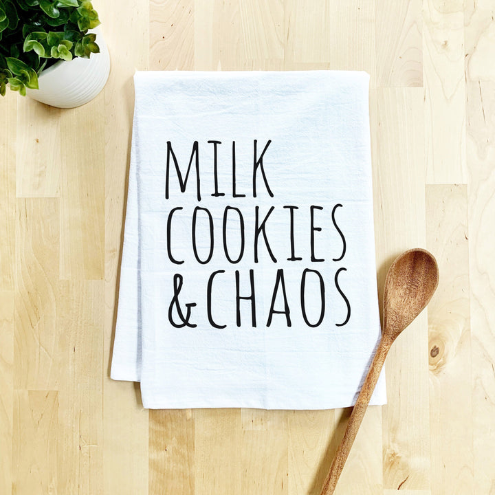Milk Cookies & Chaos Dish Towel - White Or Gray - MoonlightMakers
