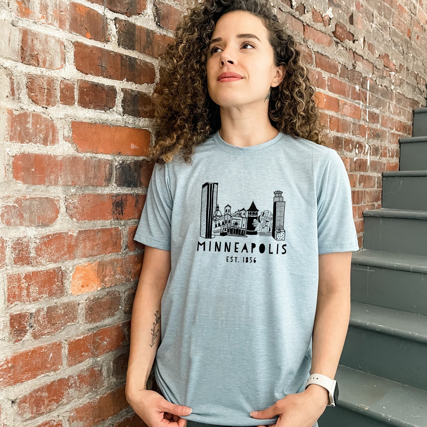 Minneapolis (MN) - Men's / Unisex Tee - Stonewash Blue, Sage, Lavender, or Heather Gray