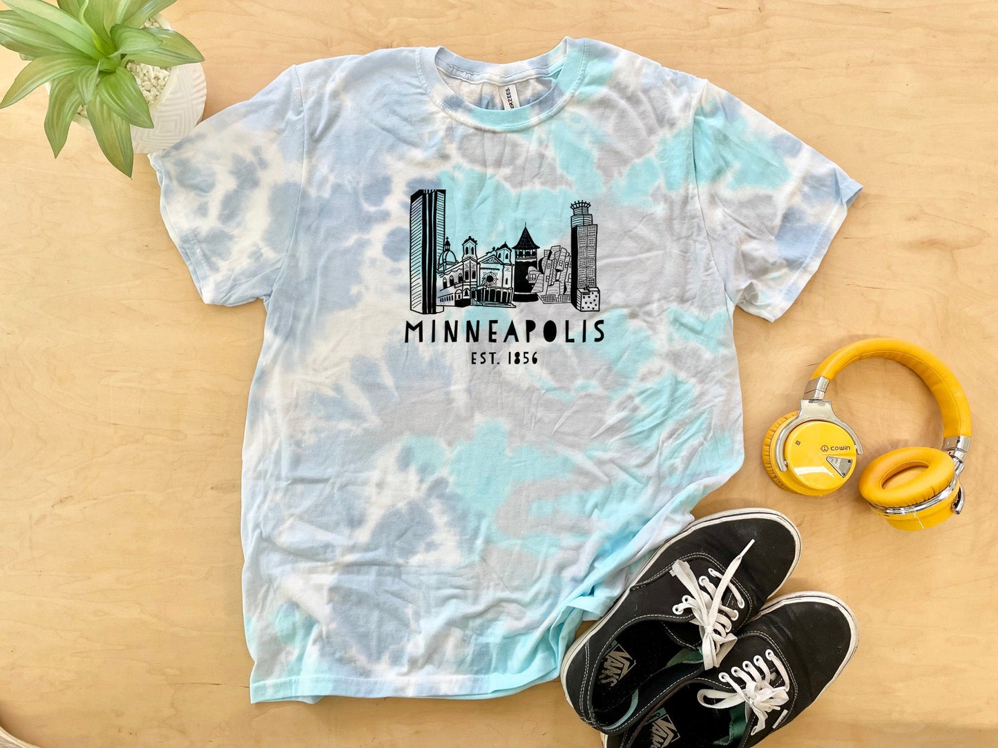 Minneapolis (MN) - Mens/Unisex Tie Dye Tee - Blue
