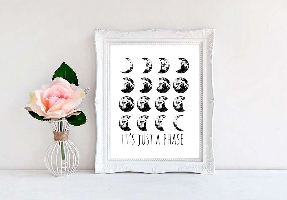 It's Just A Phase - Moon - 8"x10" Wall Print - MoonlightMakers