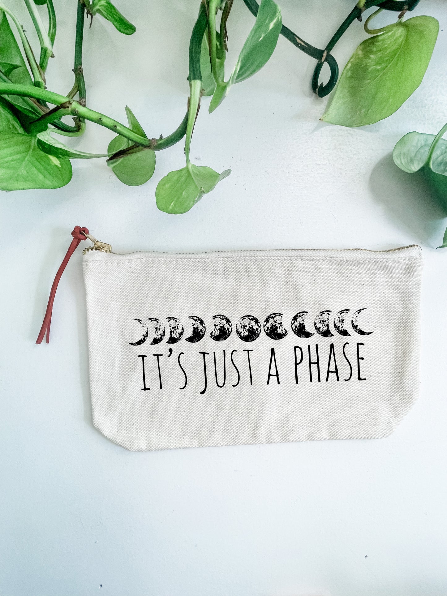 It's Just A Phase (Moon) - Canvas Zipper Pouch