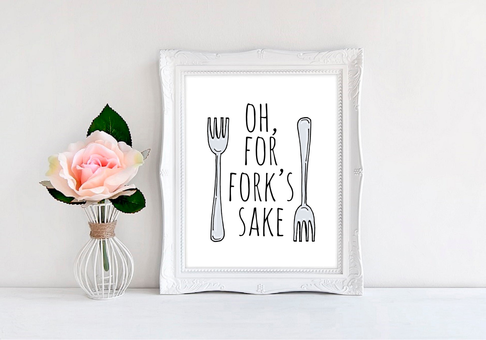 Oh For Fork Sake - 8"x10" Wall Print - MoonlightMakers