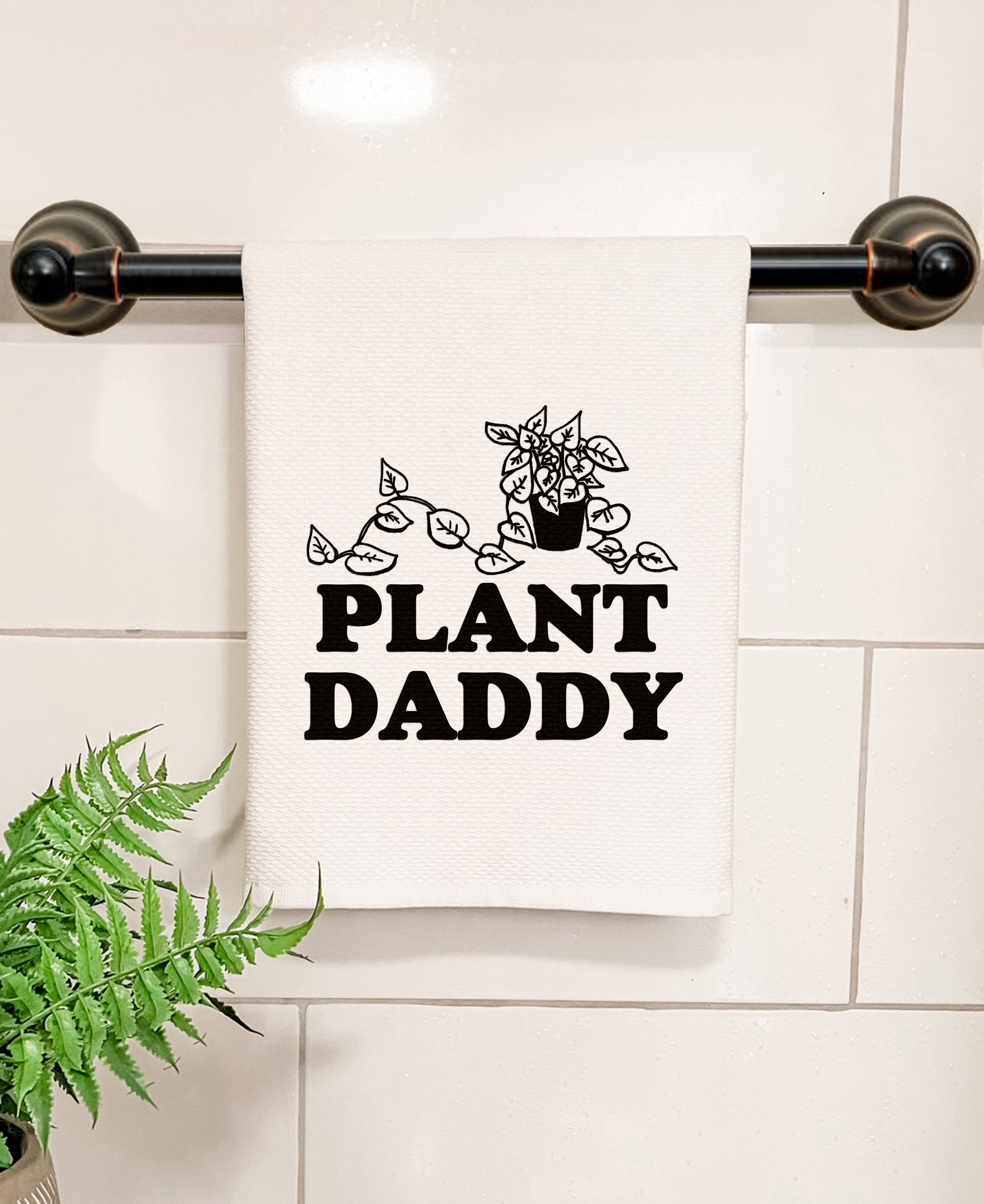 Plant Daddy - Kitchen/Bathroom Hand Towel (Waffle Weave) - MoonlightMakers