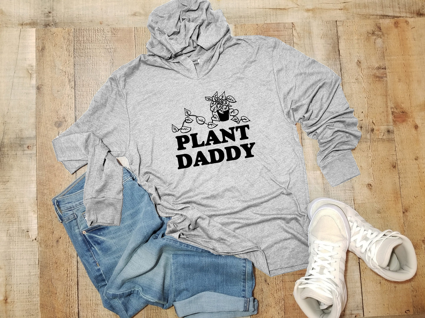 Plant Daddy - Unisex T-Shirt Hoodie - Heather Gray