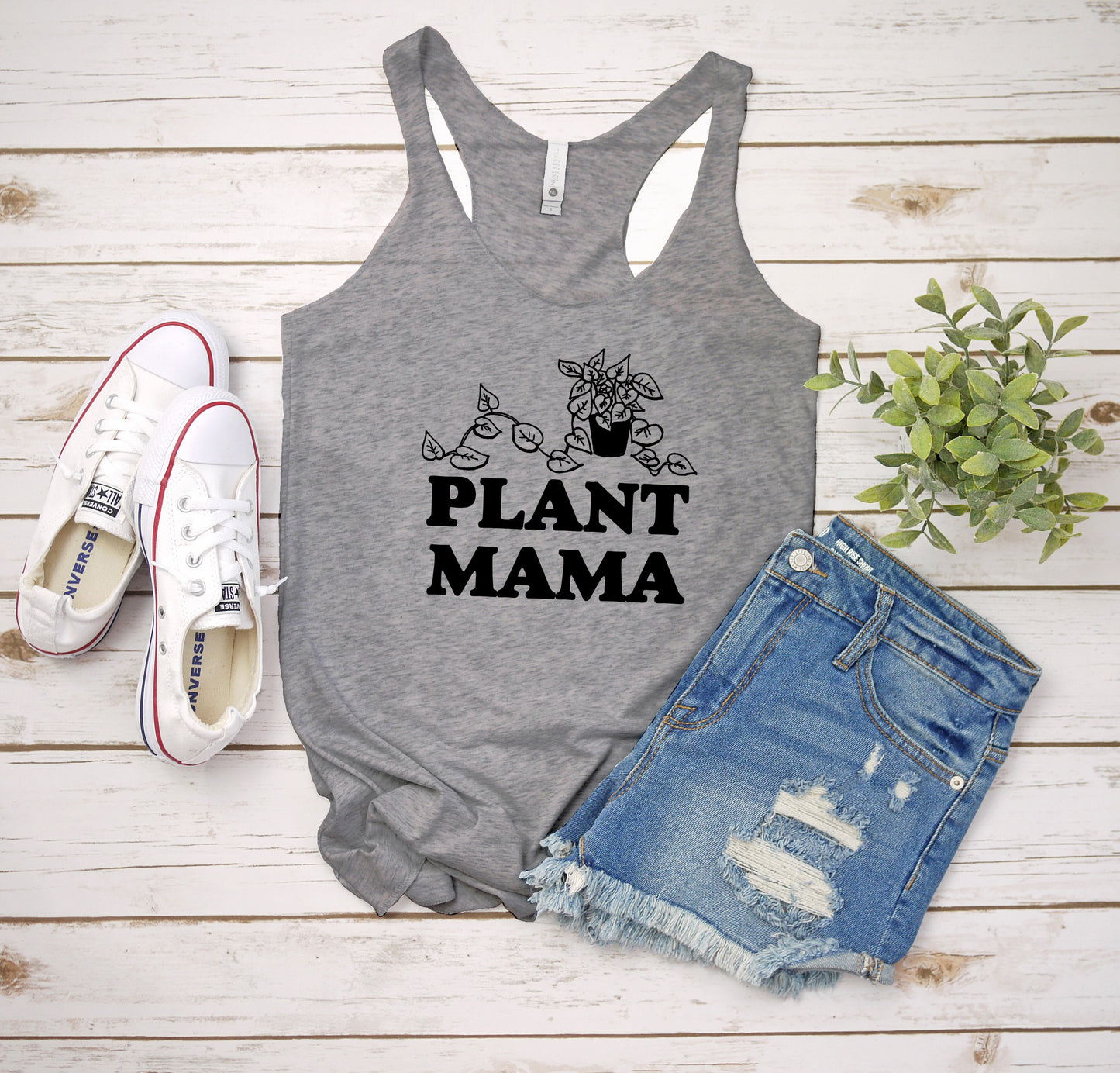 Plant Mama - Women's Tank - Heather Gray, Tahiti, or Envy