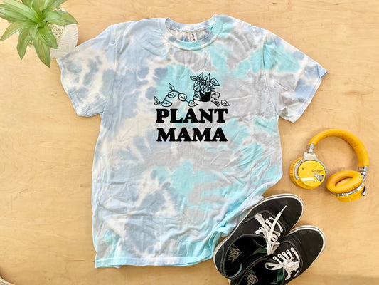 Plant Mama - Mens/Unisex Tie Dye Tee - Blue