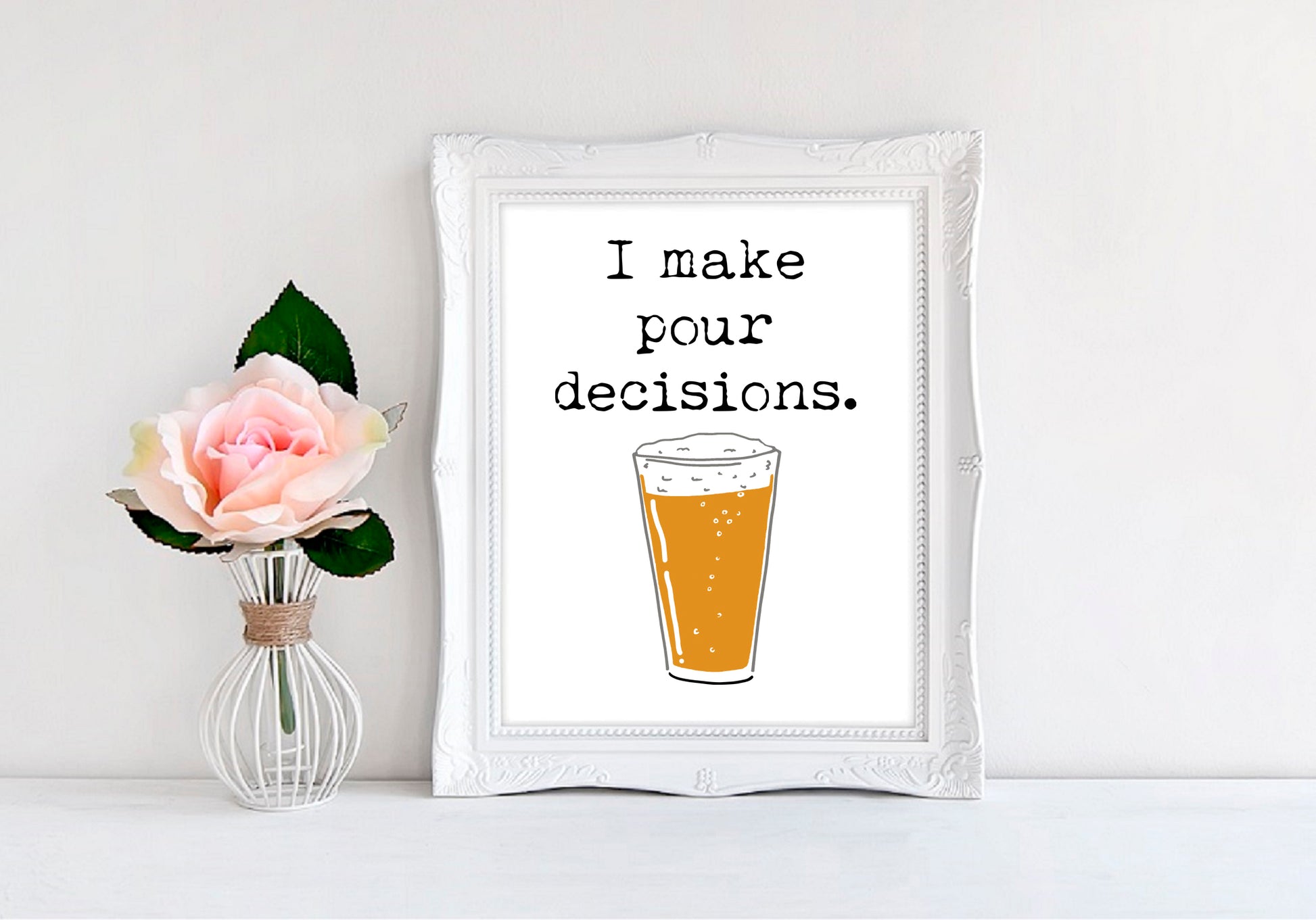 I Make Pour Decisions - 8"x10" Wall Print - MoonlightMakers