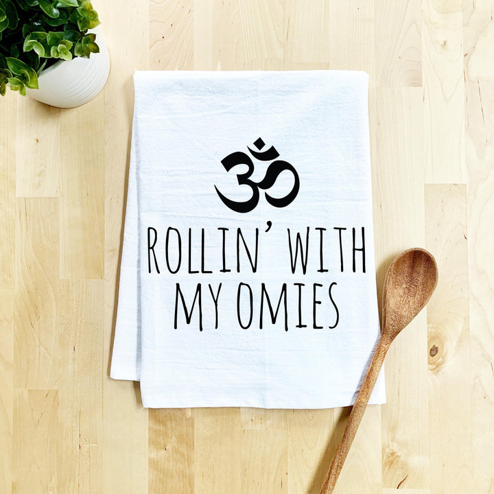 Rollin' With My Omies Dish Towel - White Or Gray - MoonlightMakers