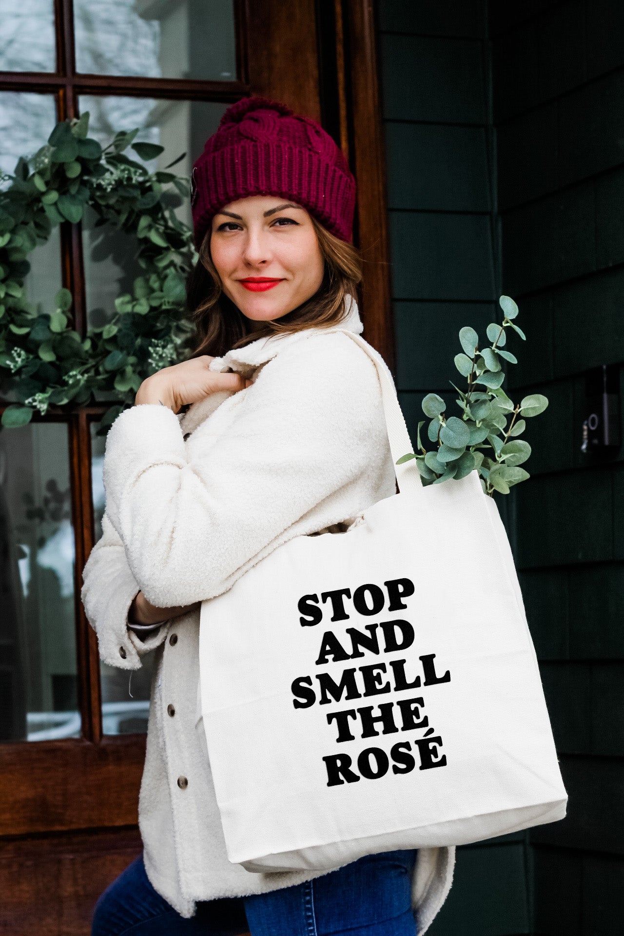 Stop and Smell the Rosé - Tote Bag - MoonlightMakers