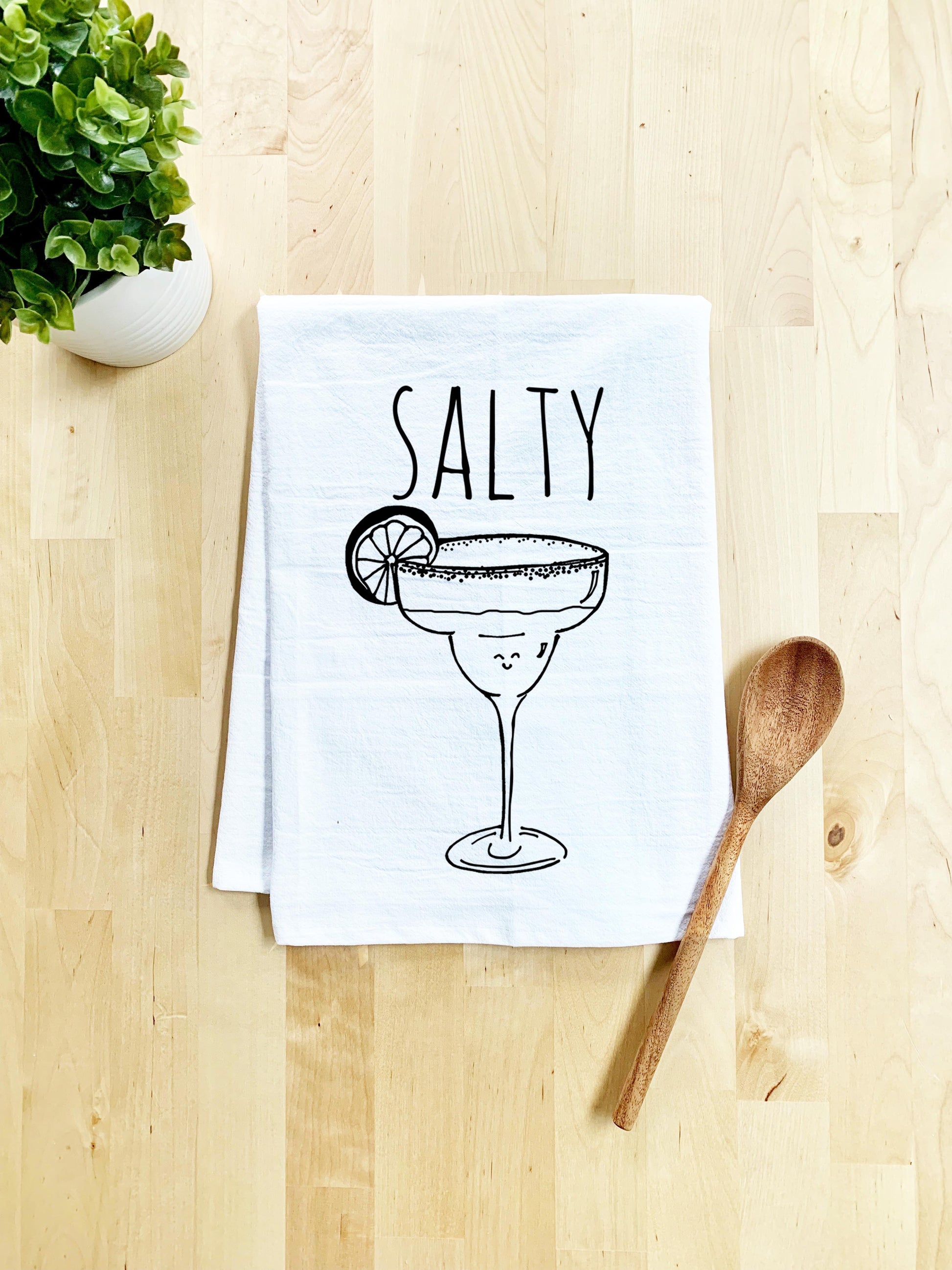 Salty Dish Towel - White Or Gray - MoonlightMakers