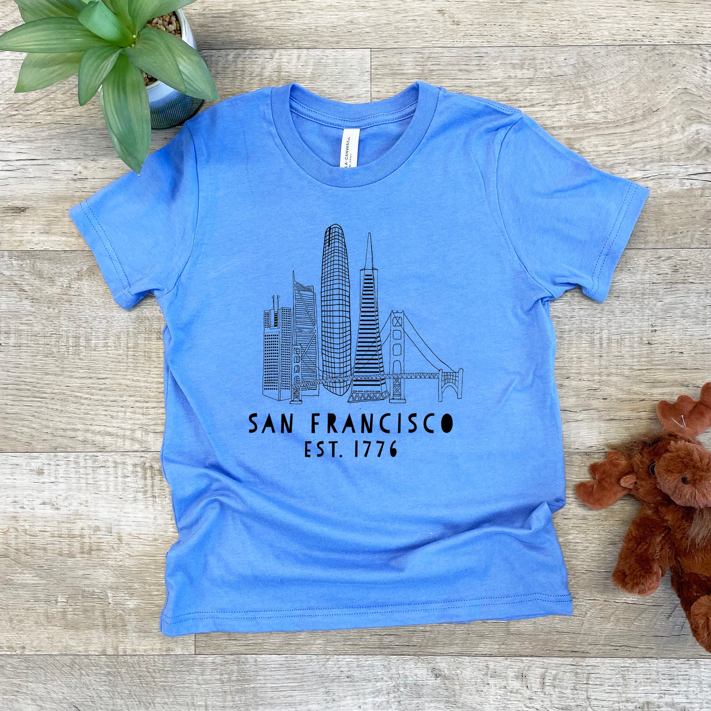 San Francisco Skyline - Kid's Tee - Columbia Blue or Lavender
