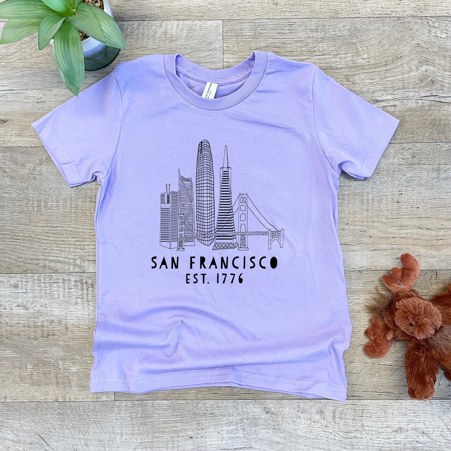 San Francisco Skyline - Kid's Tee - Columbia Blue or Lavender