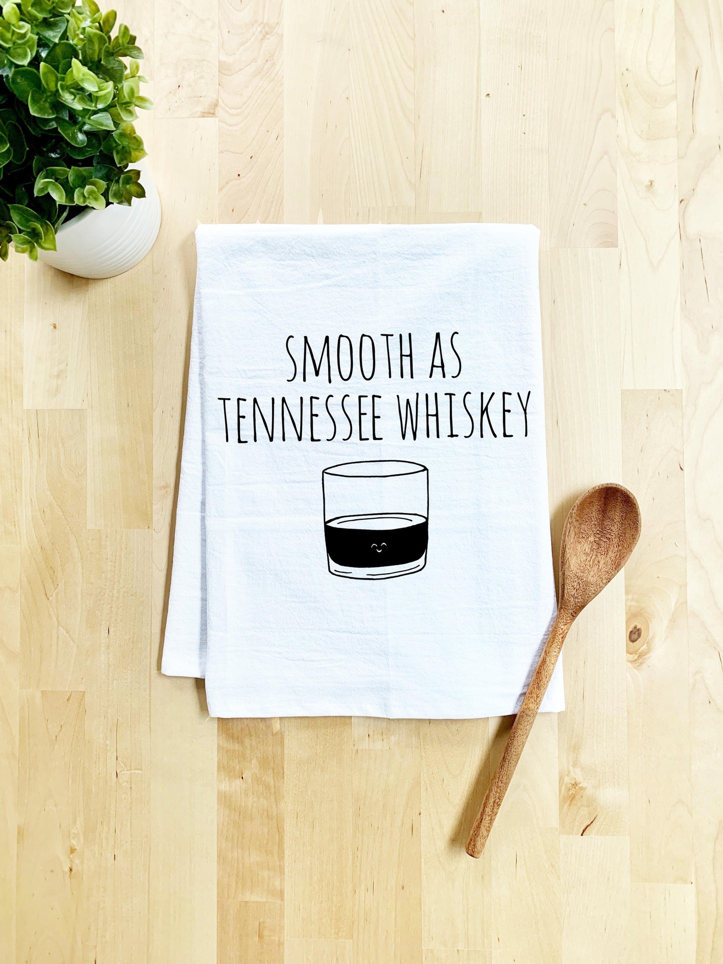 Smooth As Tennessee Whiskey Dish Towel - White Or Gray - MoonlightMakers