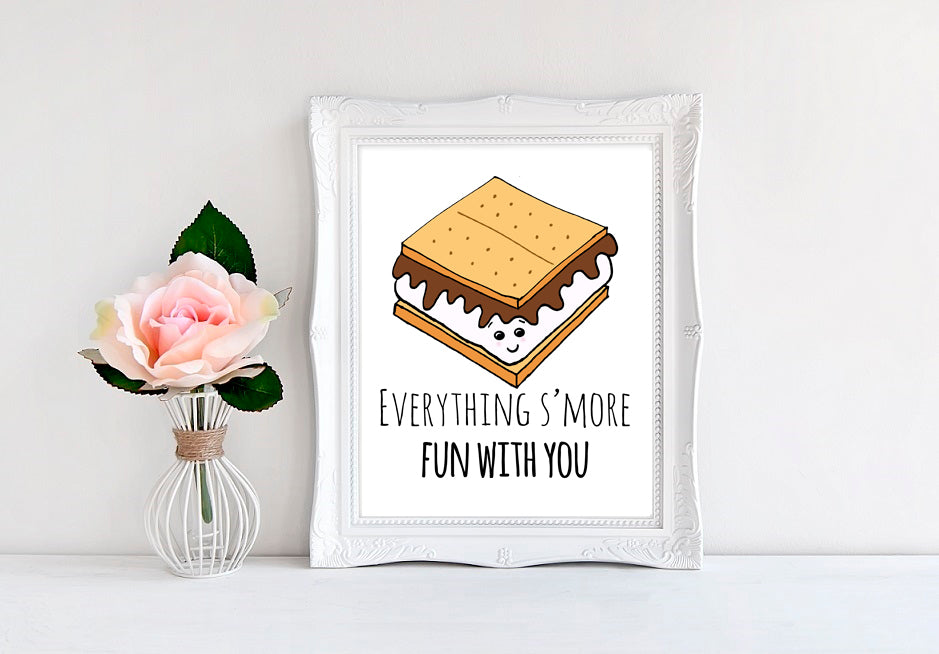 Everything Smore Fun With You - 8"x10" Wall Print - MoonlightMakers