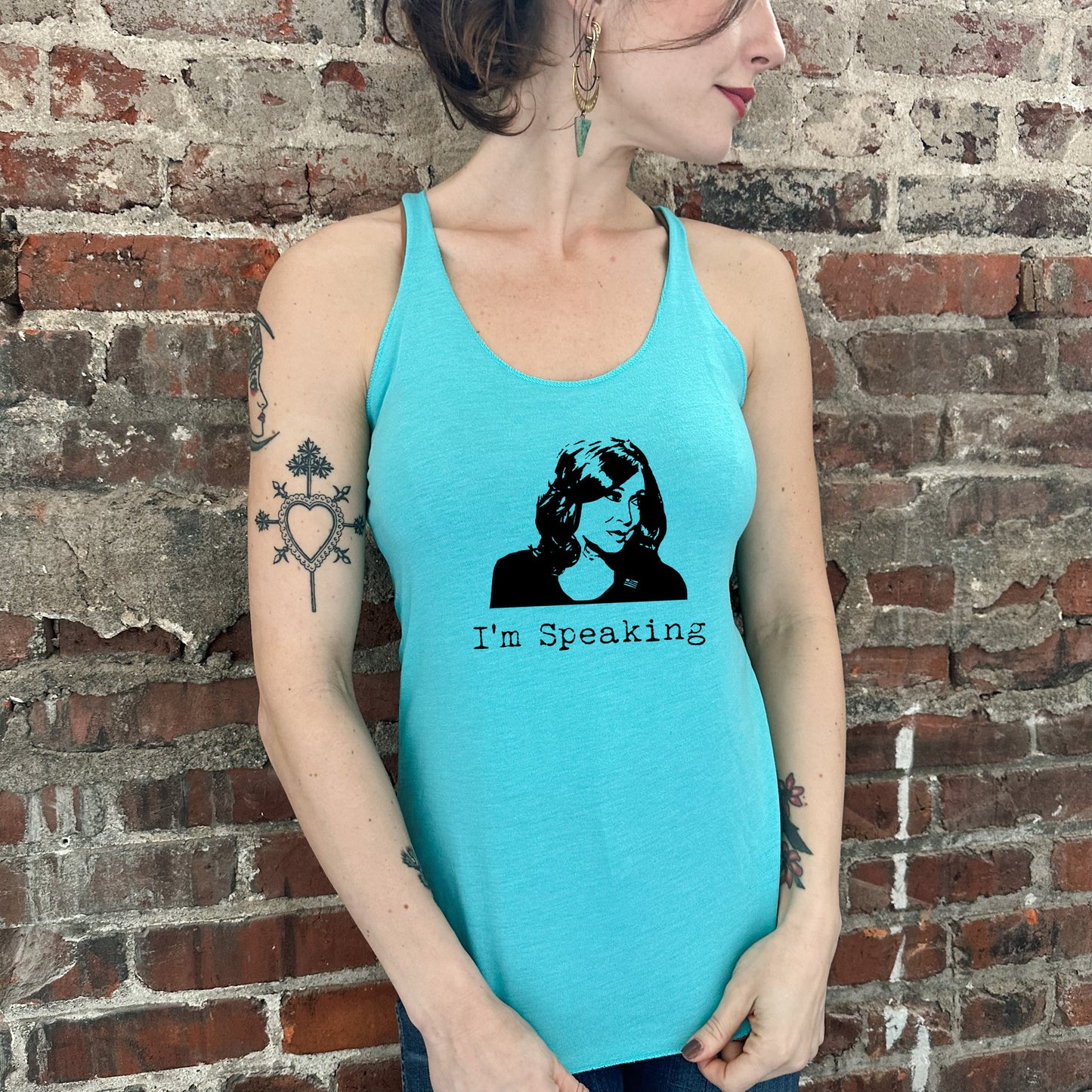 I'm Speaking (Kamala Harris) - Women's Tank - Heather Gray, Tahiti, or Envy