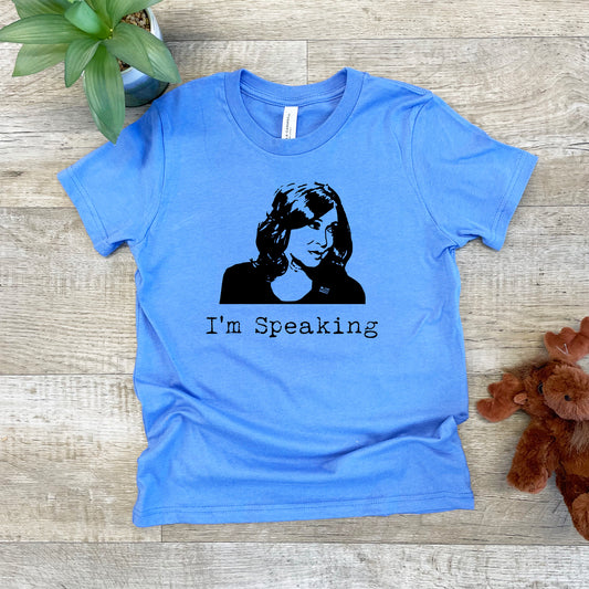 I'm Speaking (Kamala Harris) - Kid's Tee - Columbia Blue or Lavender