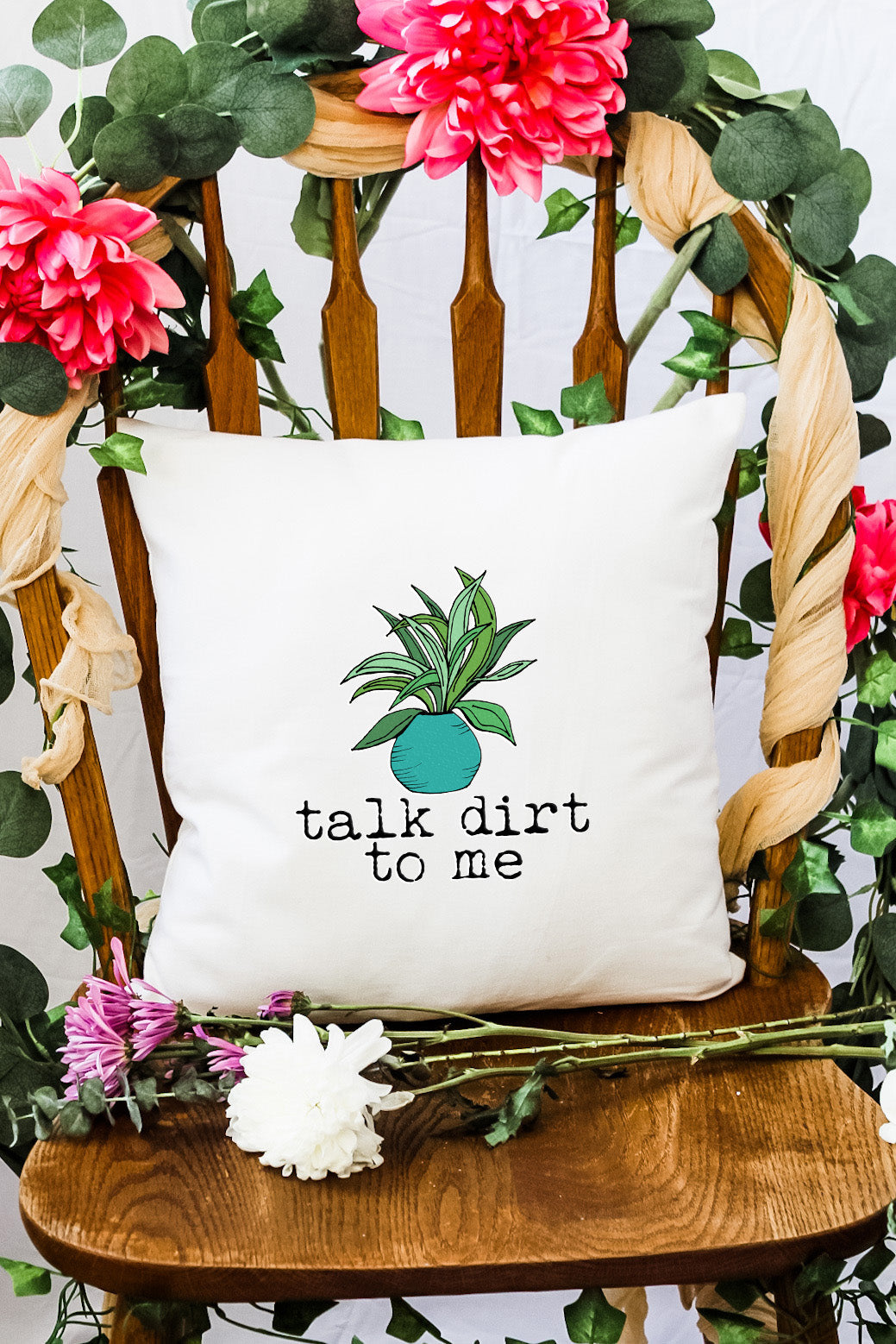 Talk Dirt To Me - Decorative Throw Pillow - MoonlightMakers