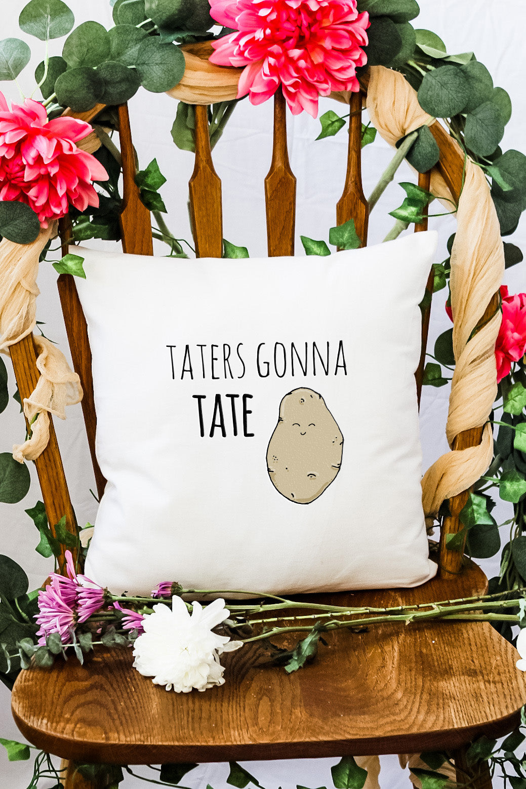Taters Gonna Tate - Decorative Throw Pillow - MoonlightMakers