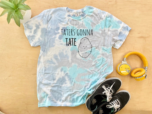 Taters Gonna Tate - Mens/Unisex Tie Dye Tee - Blue