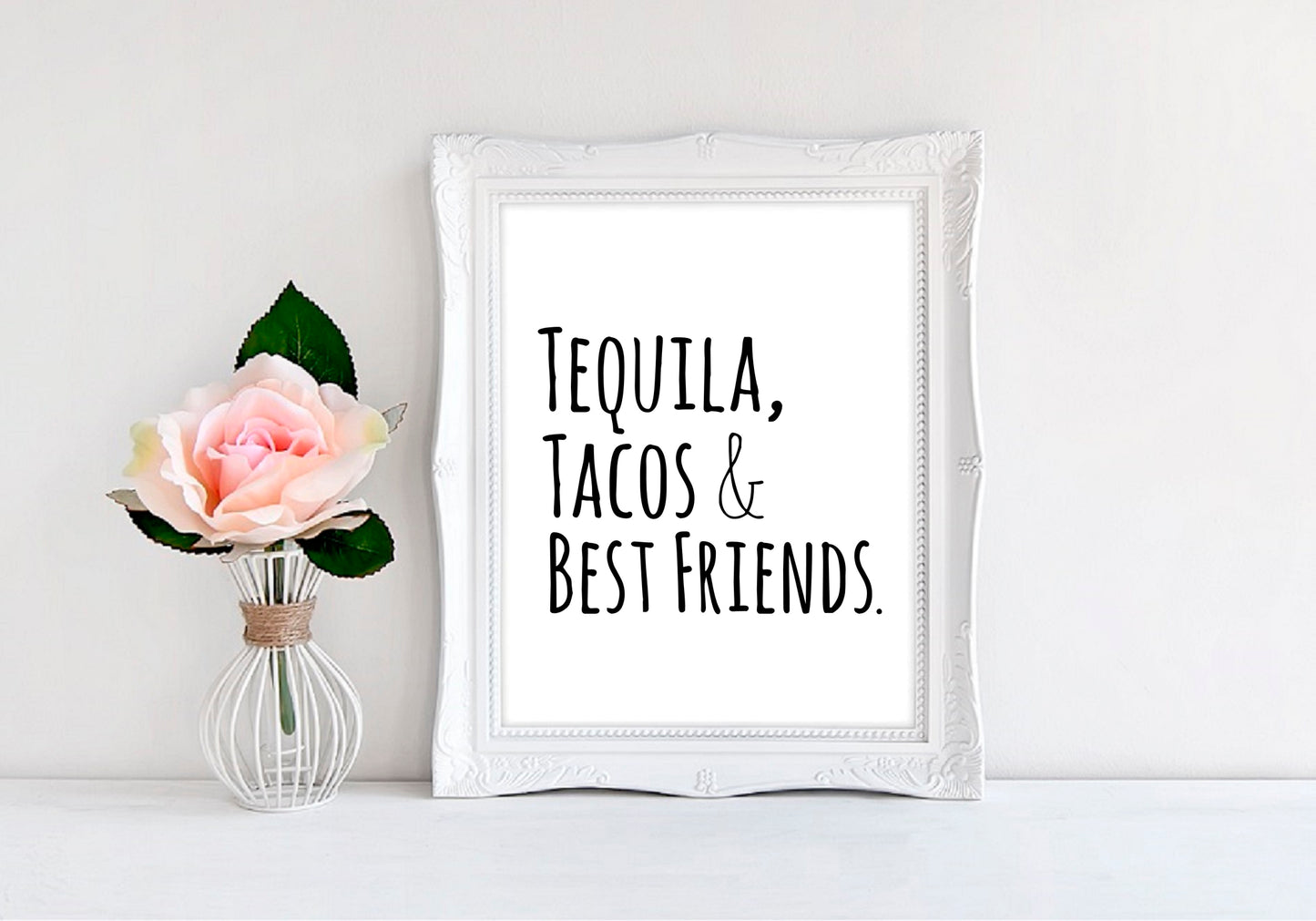 Tequila Tacos And Best Friends - 8"x10" Wall Print - MoonlightMakers