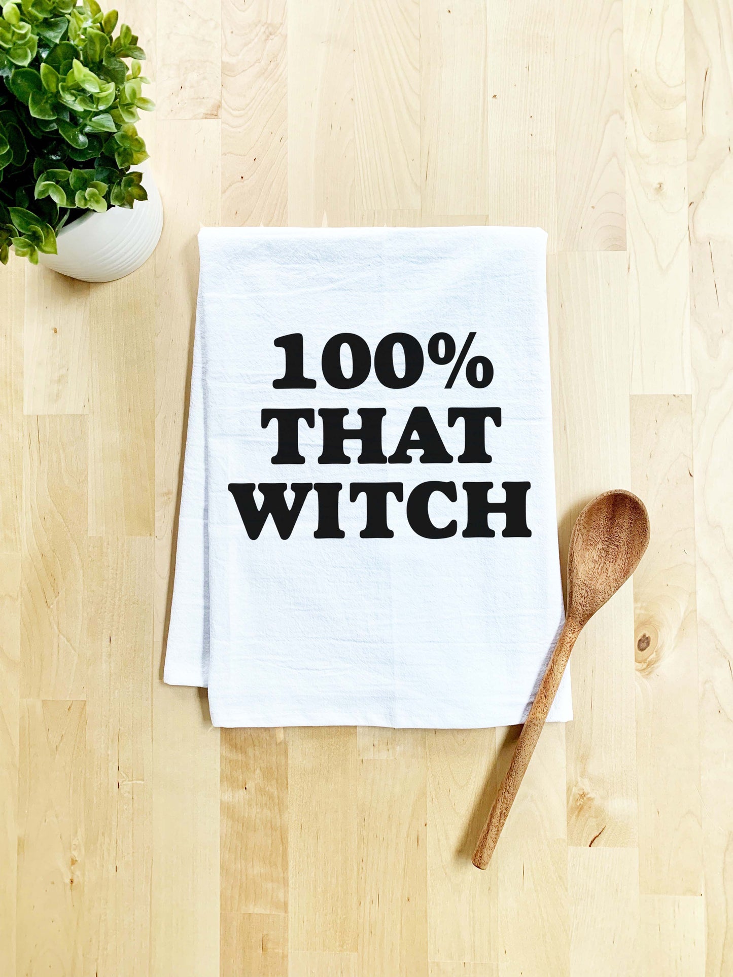 100% That Witch Dish Towel - White Or Gray - MoonlightMakers