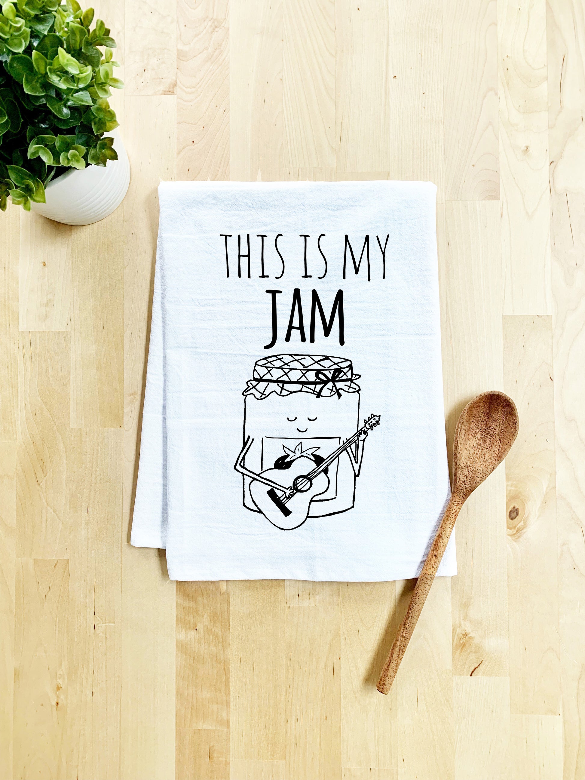 This Is My Jam Dish Towel - White Or Gray - MoonlightMakers