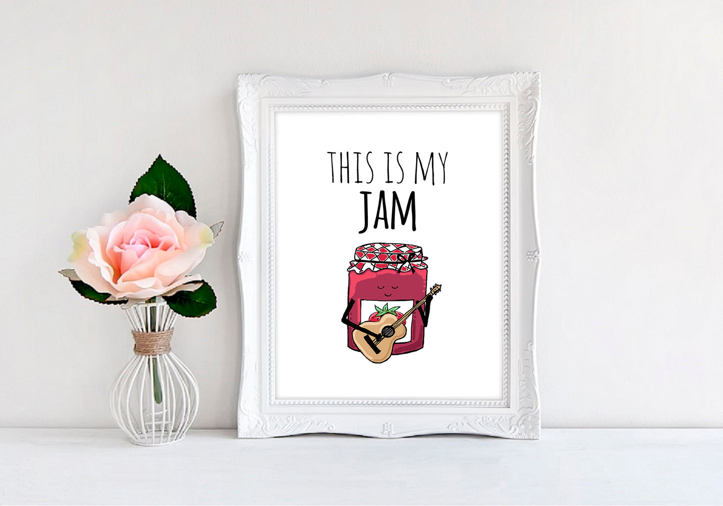 This Is My Jam (Guitar Playing Jar) - 8"x10" Wall Print - MoonlightMakers