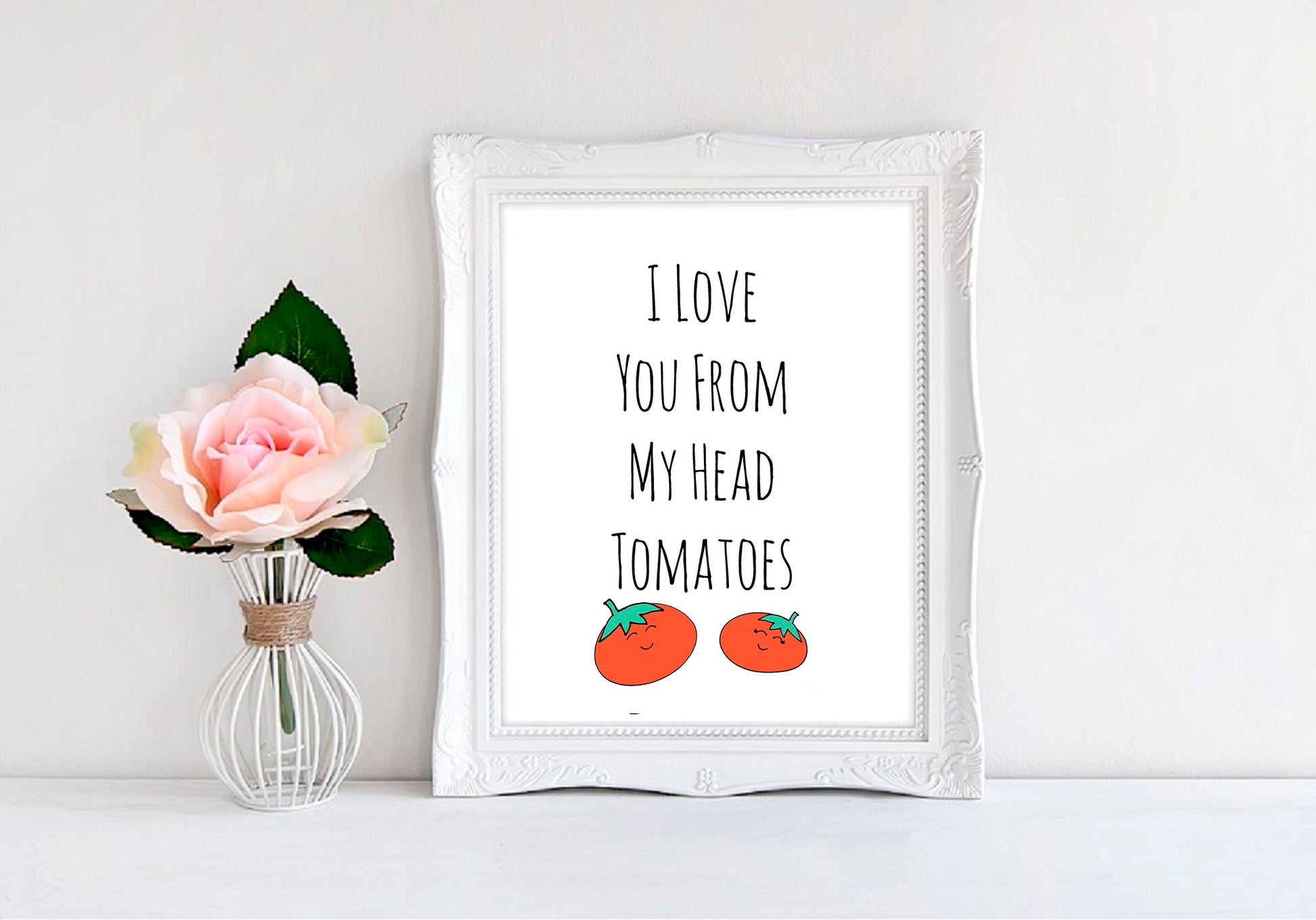 I Love You From My Head Tomatoes - 8"x10" Wall Print - MoonlightMakers