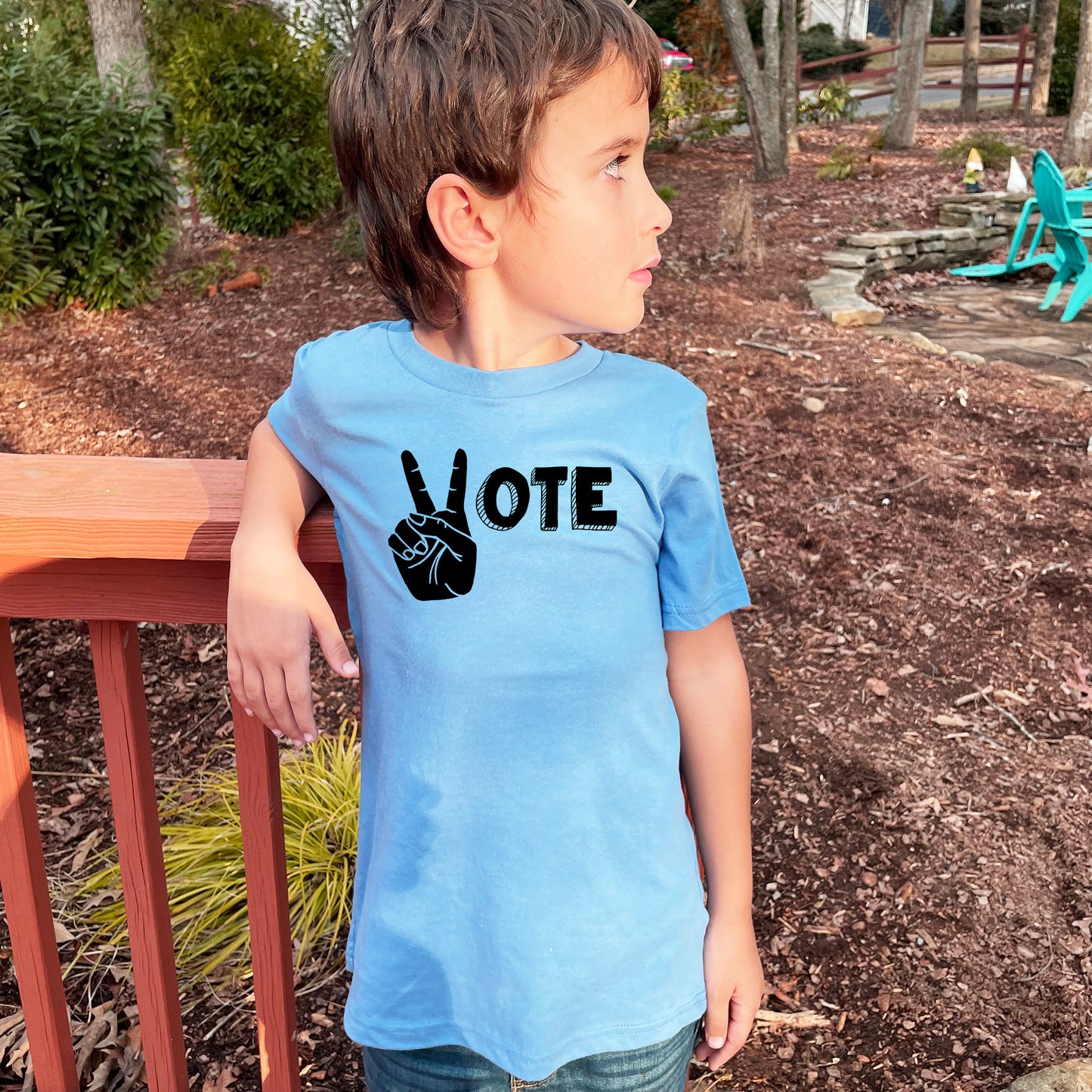 Vote - Kid's Tee - Columbia Blue or Lavender