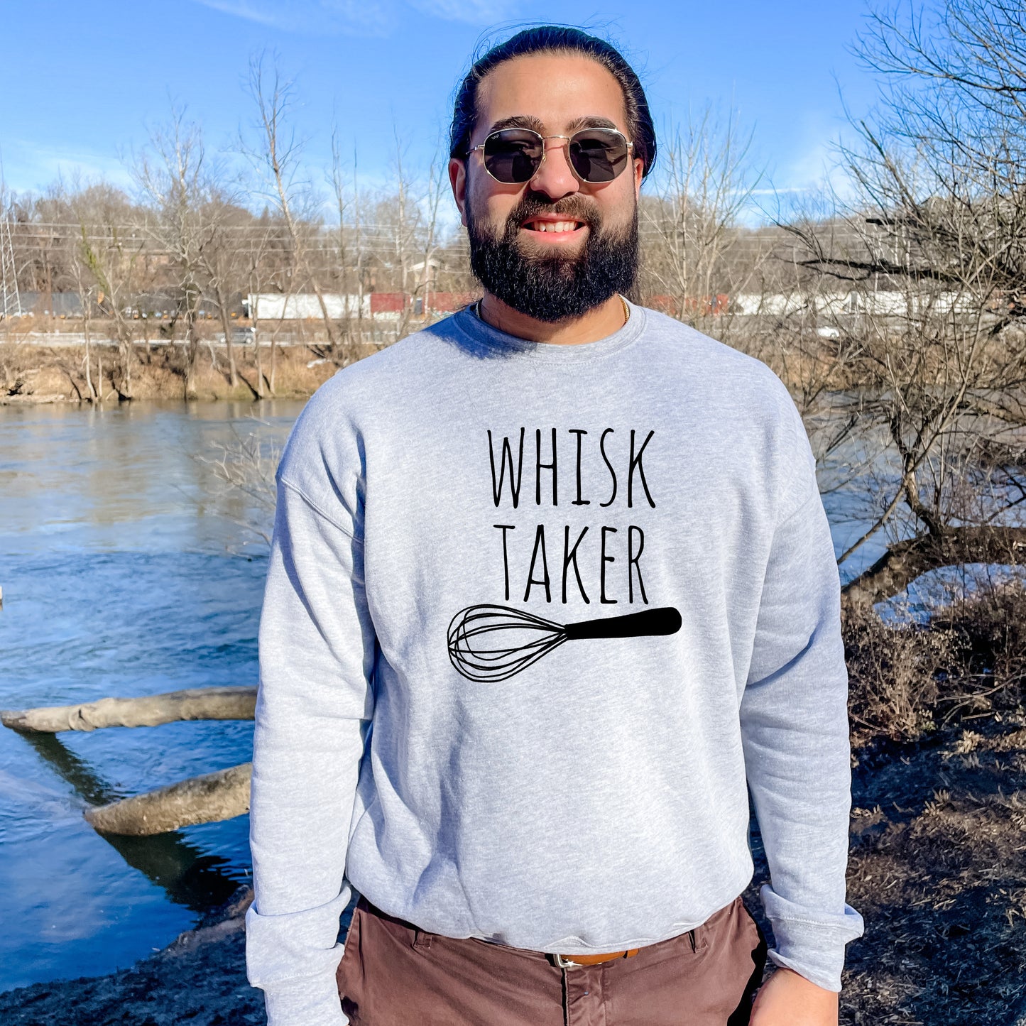 Whisk Taker (Baking) - Unisex Sweatshirt - Heather Gray or Dusty Blue