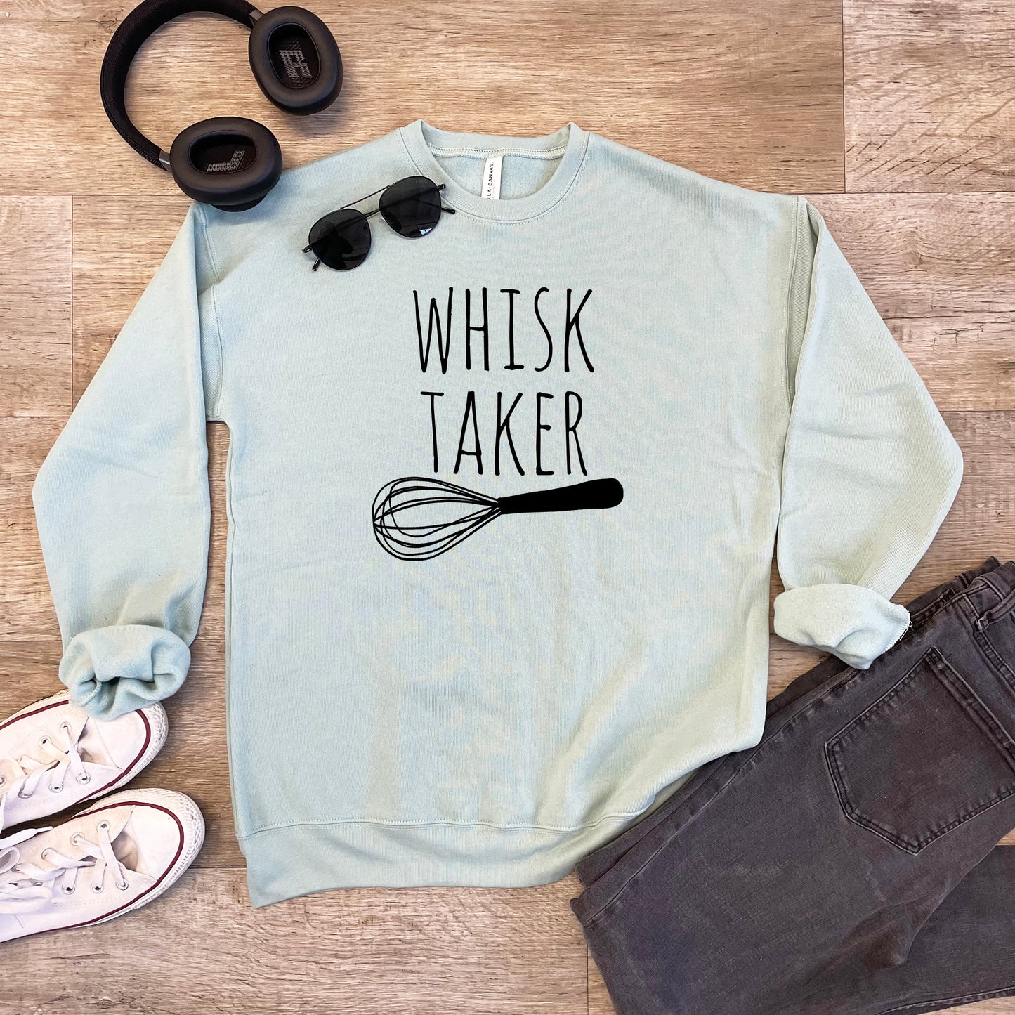 Whisk Taker (Baking) - Unisex Sweatshirt - Heather Gray or Dusty Blue