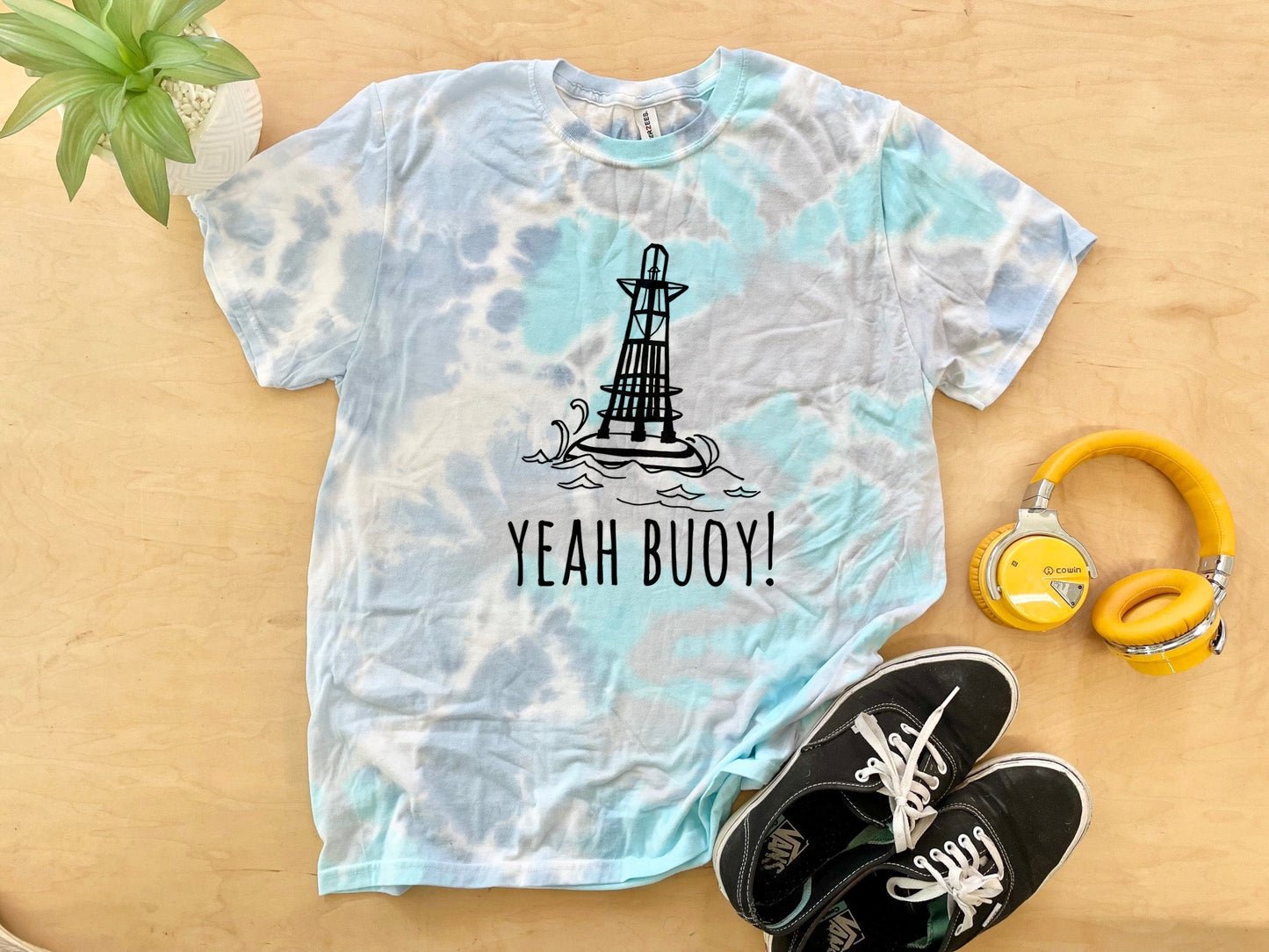 Yeah Buoy! - Mens/Unisex Tie Dye Tee - Blue